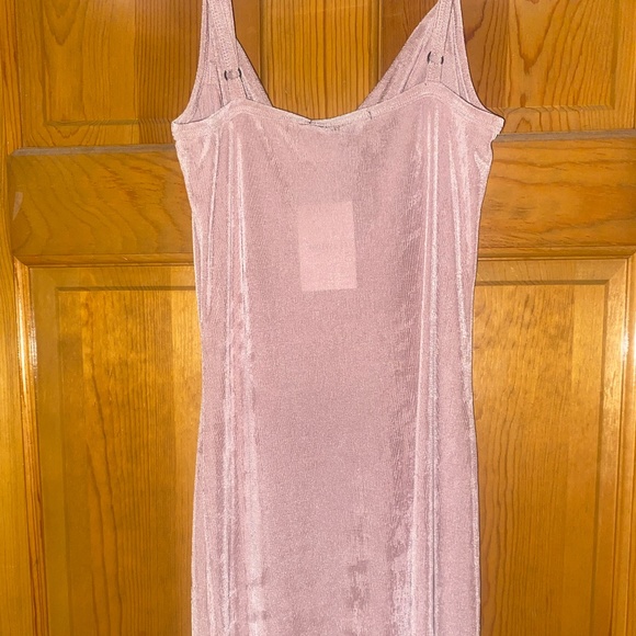 Pink Satin Midi Dress - Picture 2 of 2